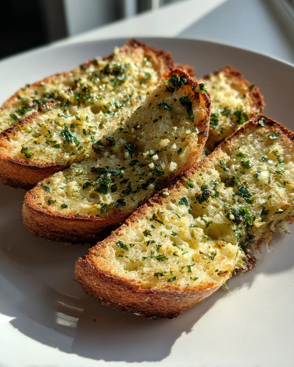 greek yogurt flour garlic bread - detail 2