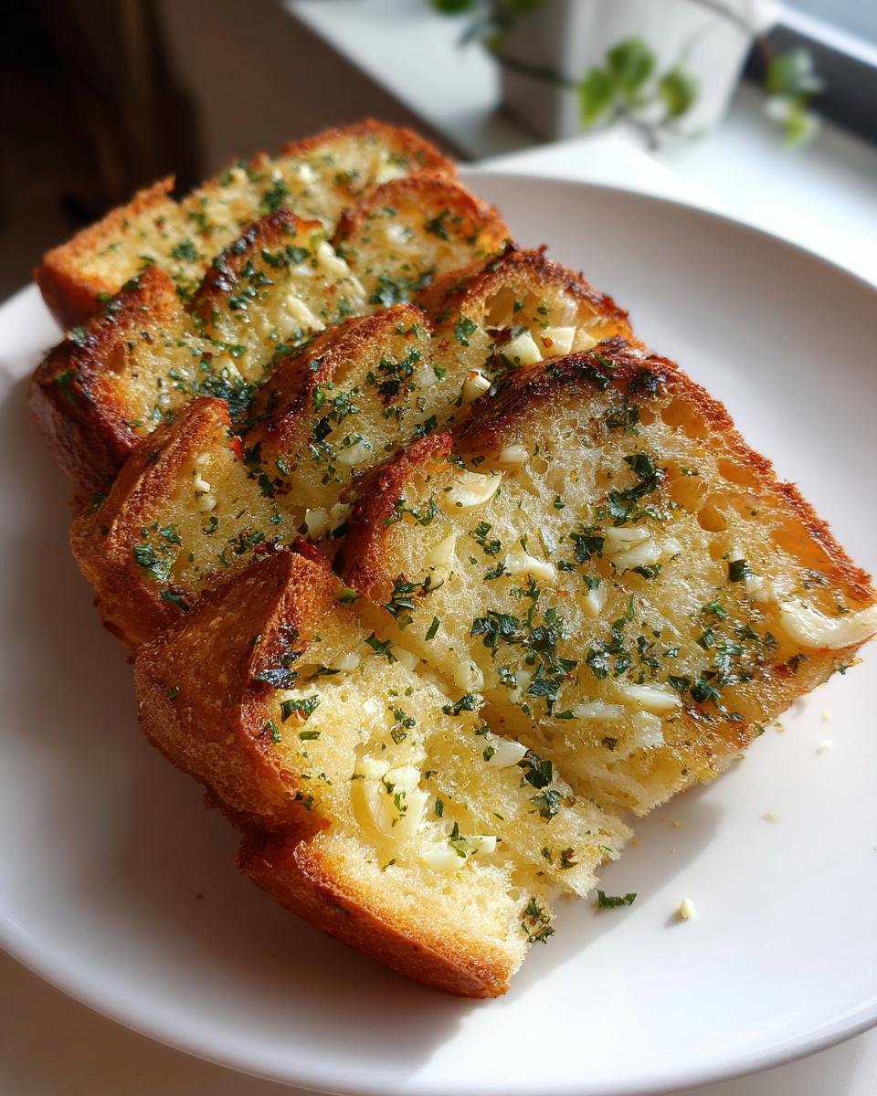 greek yogurt flour garlic bread - detail 3