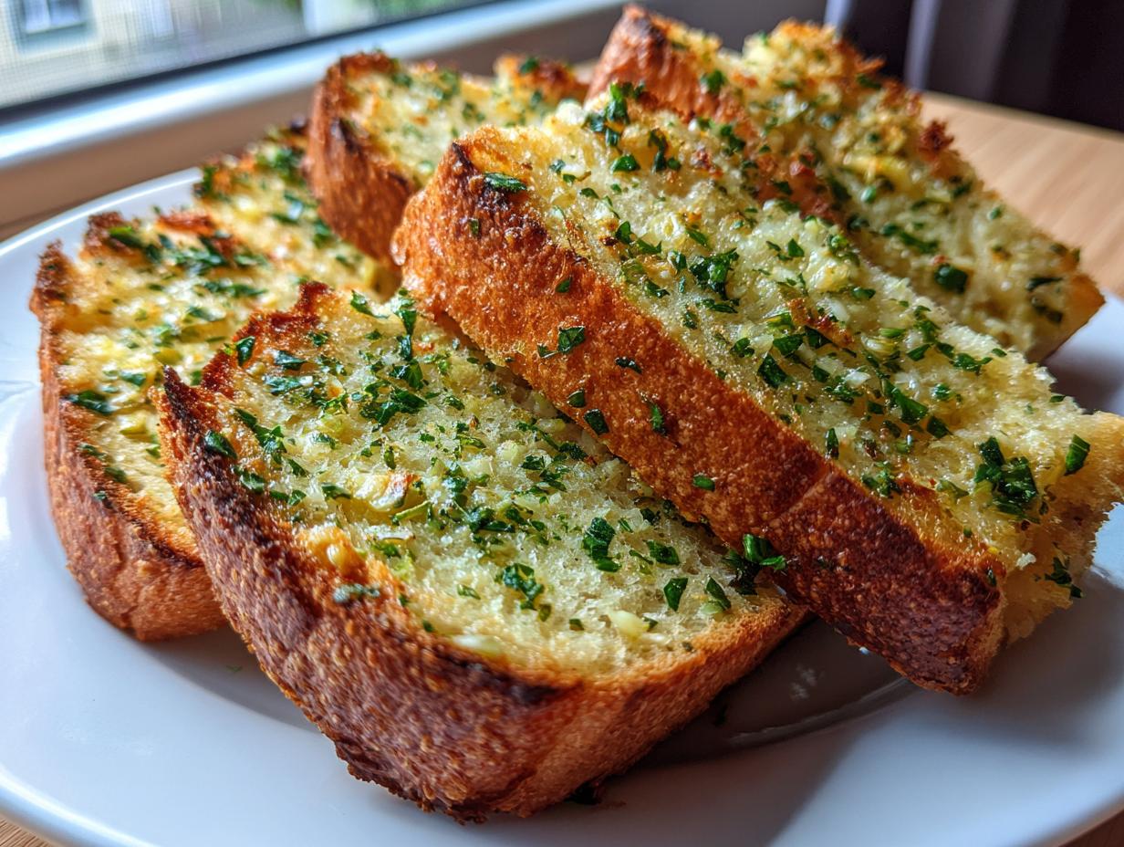 greek yogurt flour garlic bread