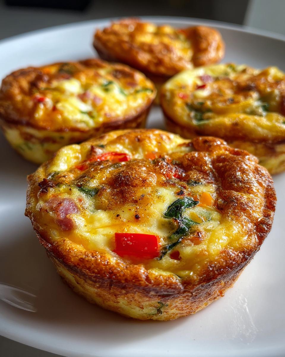 mini quiches in muffin tin - detail 1