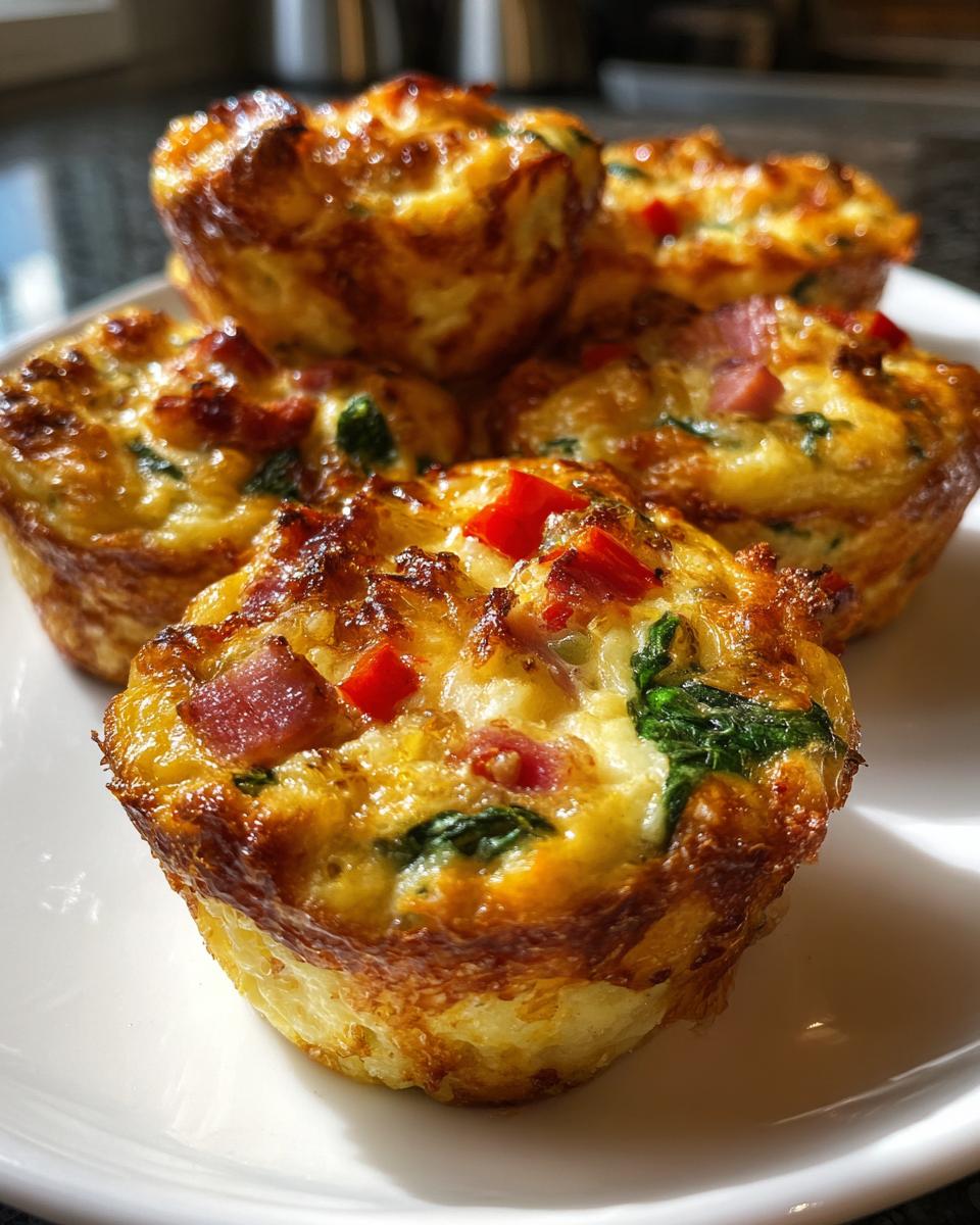mini quiches in muffin tin - detail 2