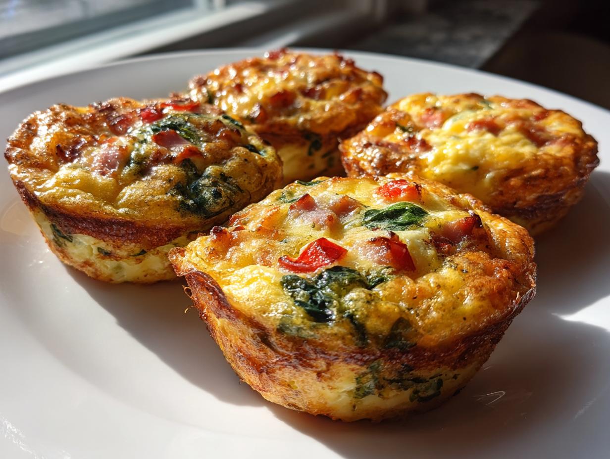 mini quiches in muffin tin