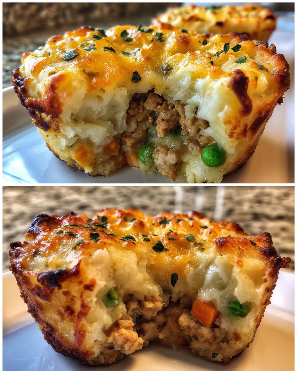 mini turkey shepherd's pie cupcake pan - detail 3