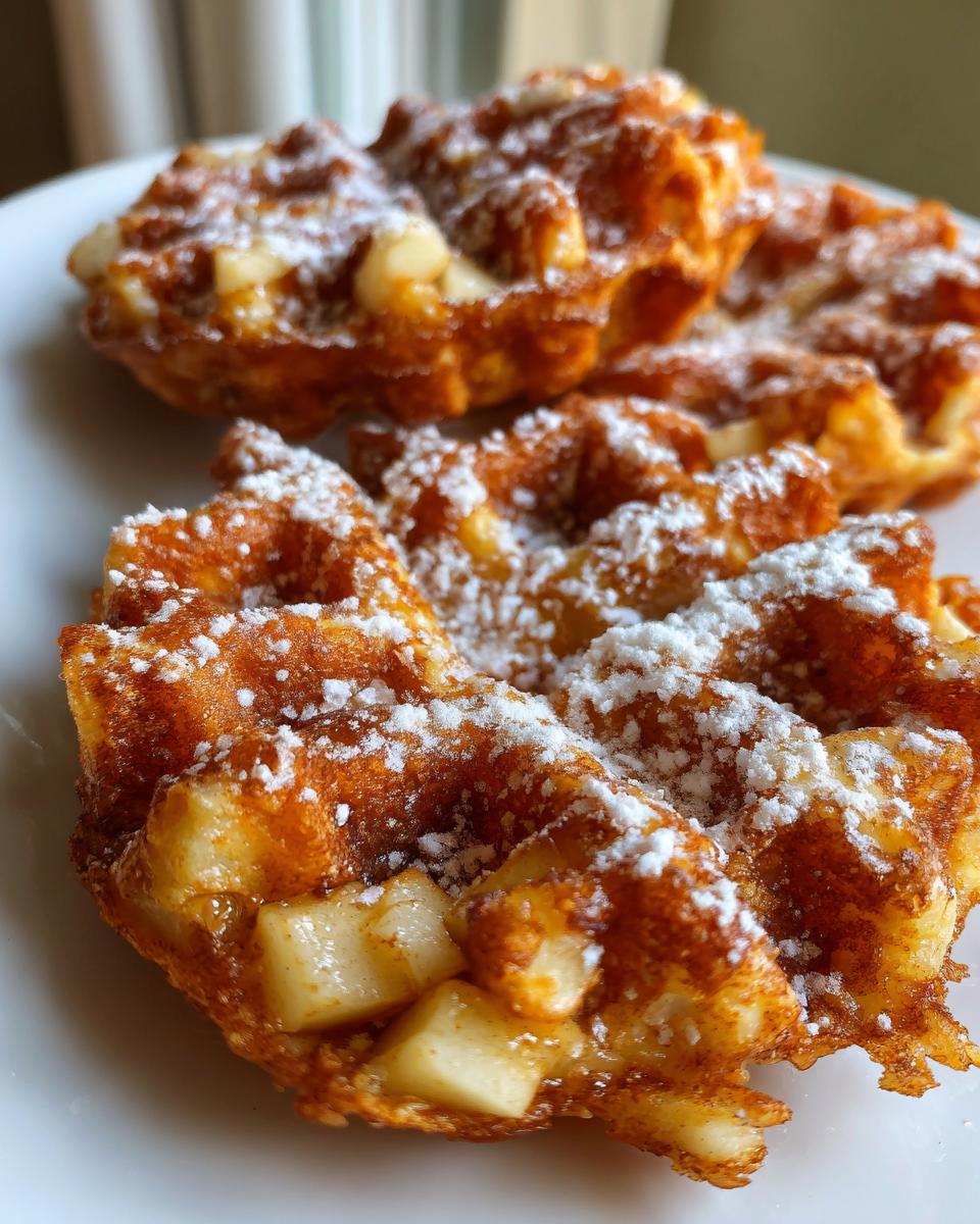 Apple Fritter Waffle Donuts - detail 2
