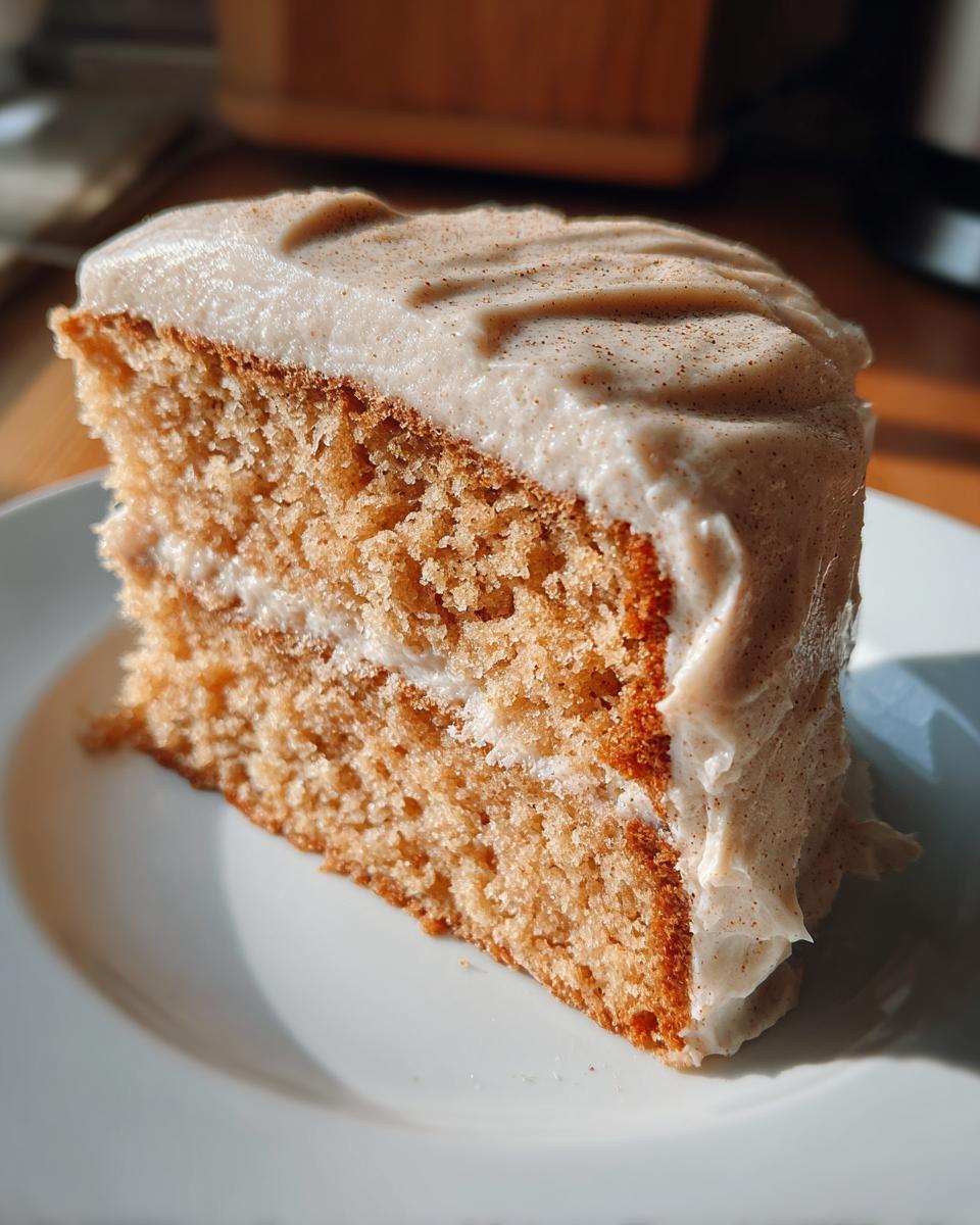 Applesauce Cake with Cinnamon Cream Cheese Frosting - detail 1