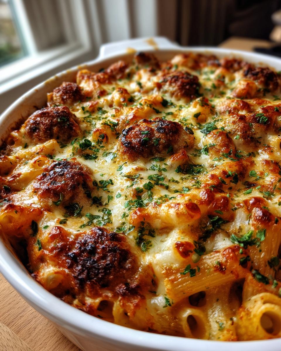 Cheesy Chicken Sausage Pasta Bake - detail 1
