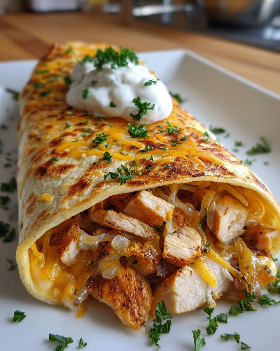 Cheesy Garlic Chicken Wraps - detail 3