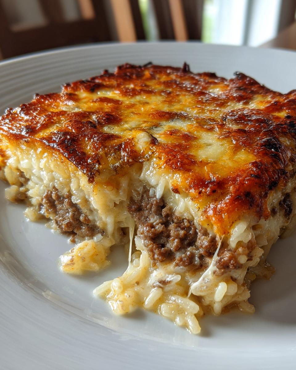 Cheesy Ground Beef Rice Casserole - detail 2