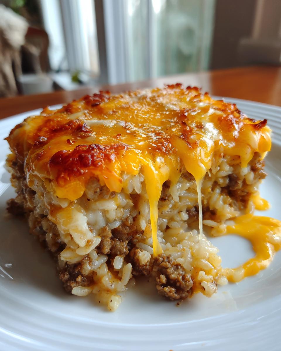 Cheesy Ground Beef Rice Casserole - detail 3