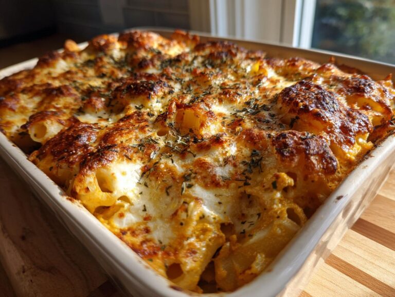 Cheesy Pumpkin Ricotta Pasta Bake