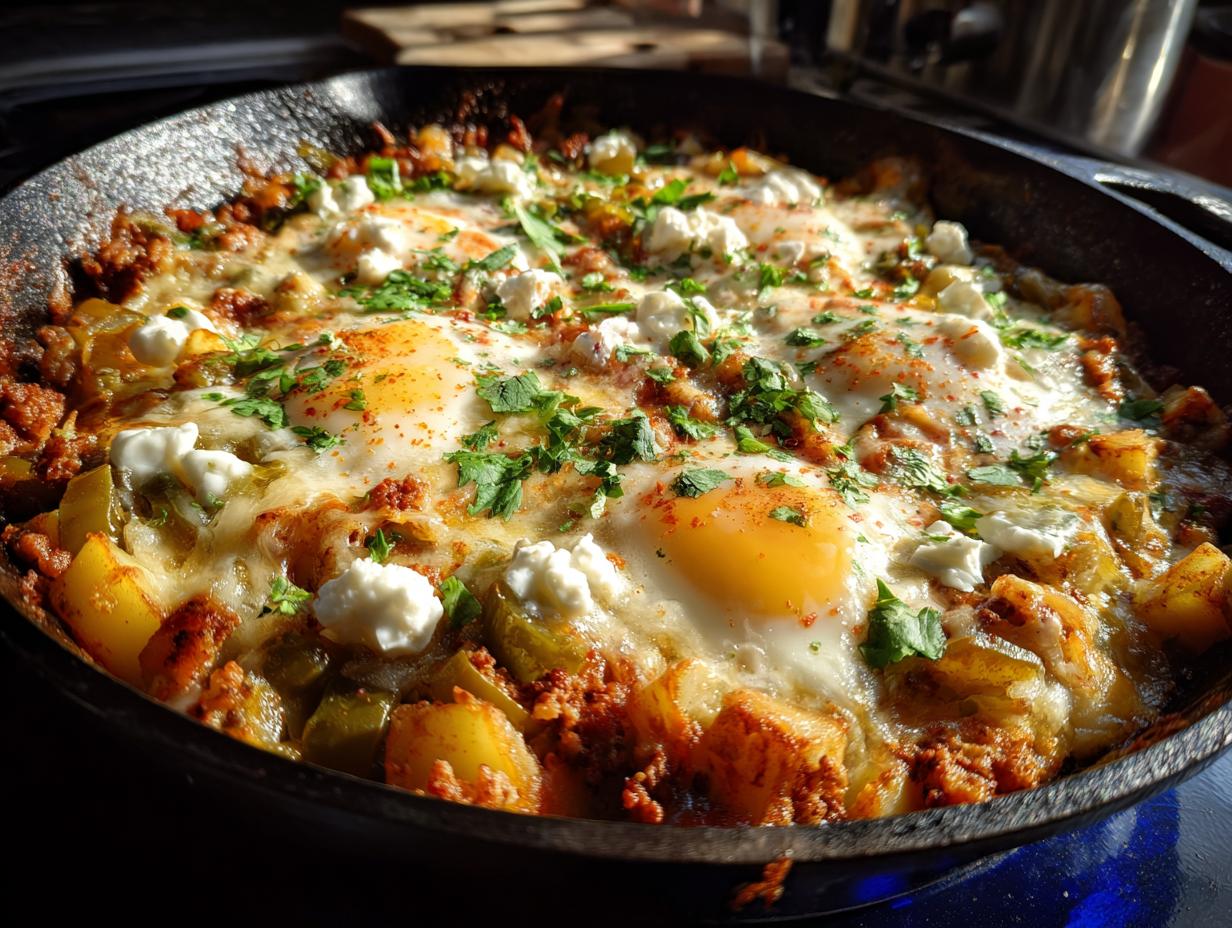 Chorizo Green Chile Breakfast Skillet