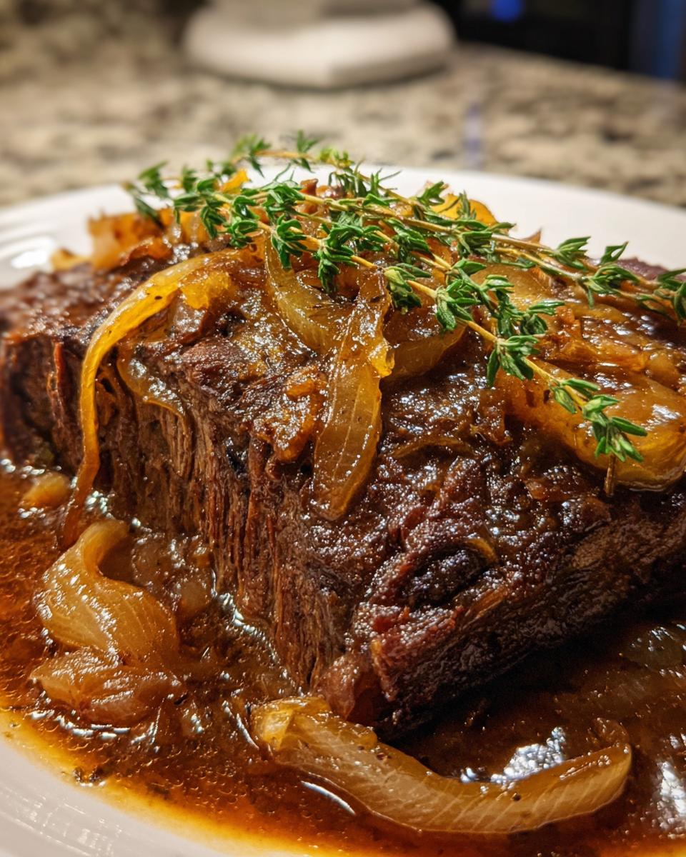 Cider Braised Pot Roast with Caramelized Onions - detail 1