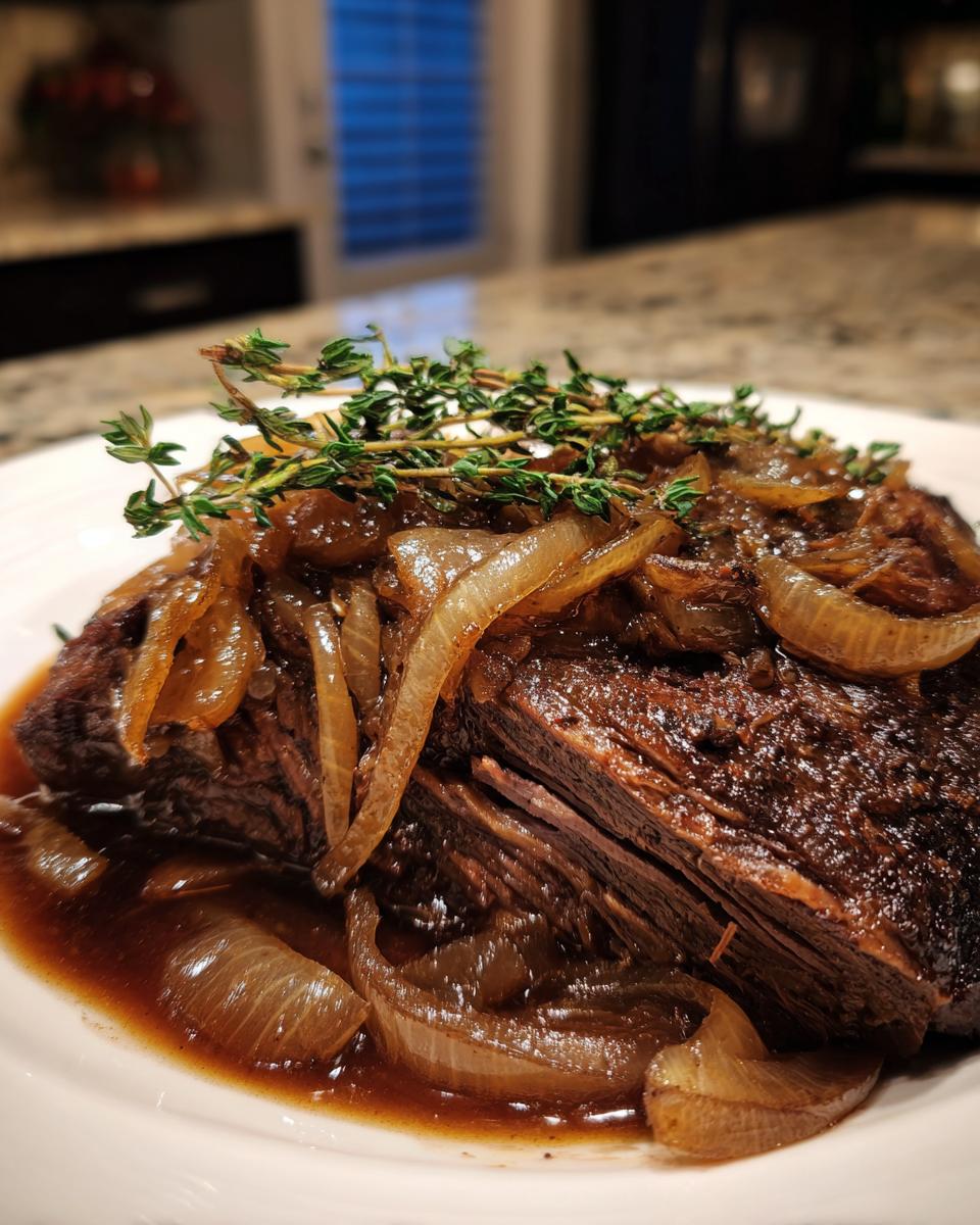 Cider Braised Pot Roast with Caramelized Onions - detail 2