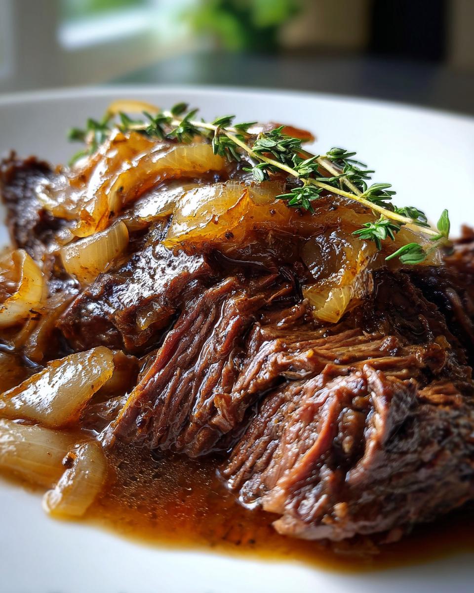 Cider Braised Pot Roast with Caramelized Onions - detail 4