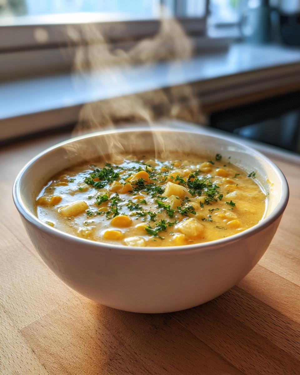 Corn Chowder with Frozen Corn - detail 1