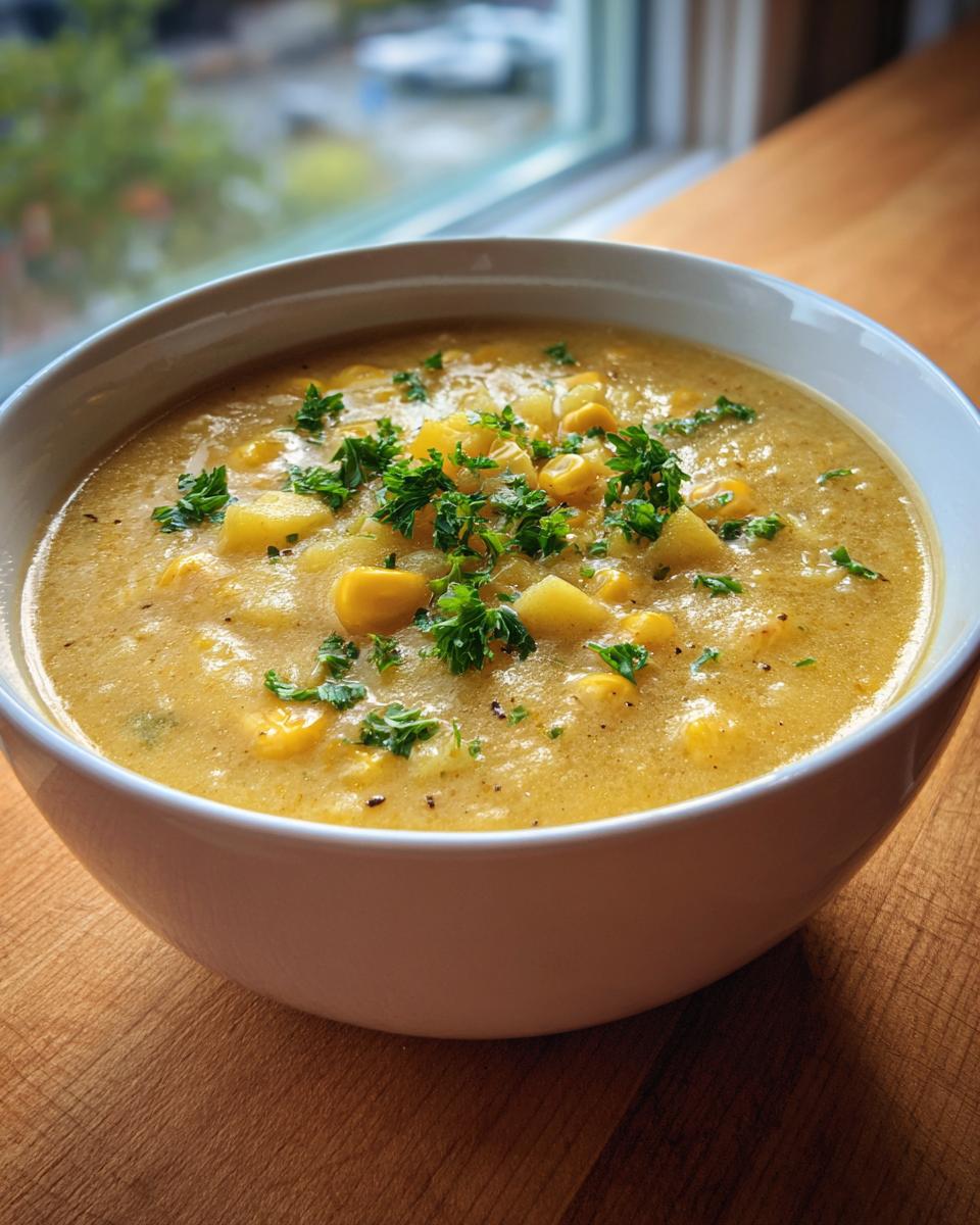 Corn Chowder with Frozen Corn - detail 2