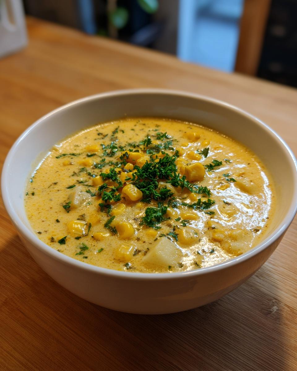 Corn Chowder with Frozen Corn - detail 4