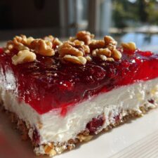 Cranberry Jello Salad With Cream Cheese Topping: Irresistible Holiday Magic