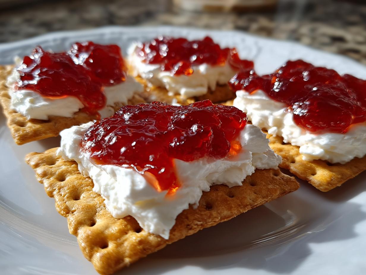 Cream Cheese & Jam Cracker Snacks