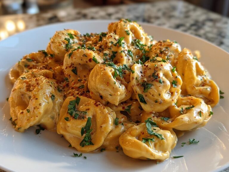 Creamy Pumpkin Alfredo Tortellini