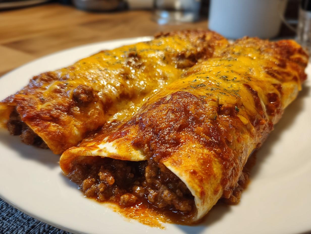Easy Ground Beef Enchiladas