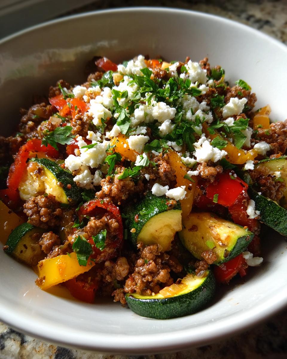 Easy Mediterranean Ground Beef Stir Fry Recipe - detail 3