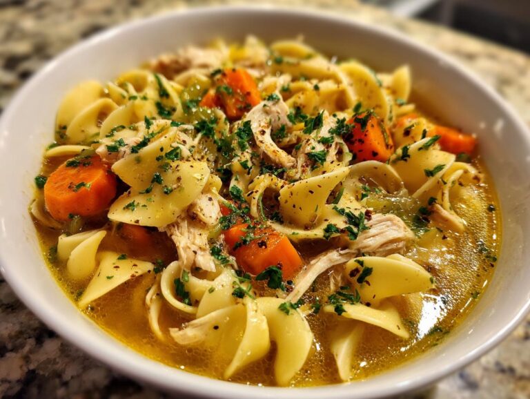 Easy Rotisserie Chicken Noodle Soup