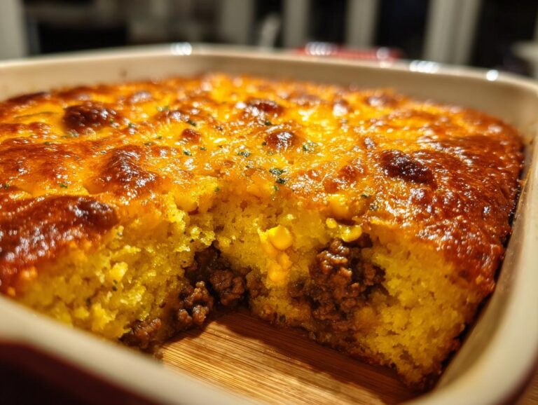 Ground Beef Cornbread Casserole