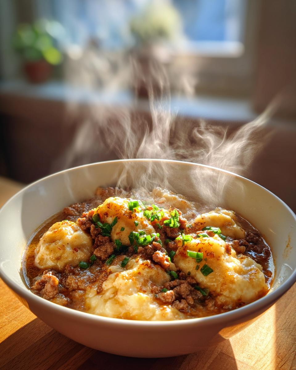 Ground Beef and Dumplings - detail 1