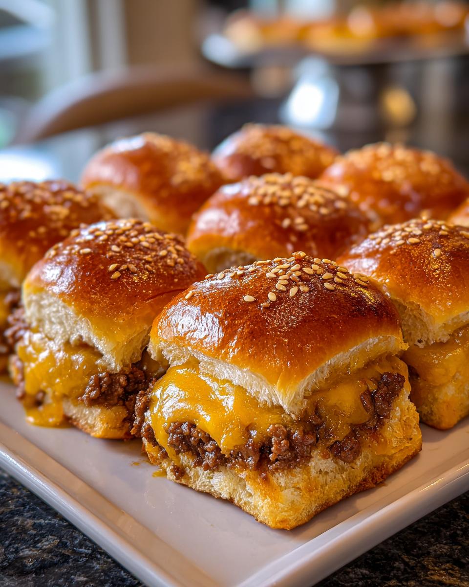 Irresistible Hawaiian Roll Cheeseburger Sliders Recipe RecipesUniverse