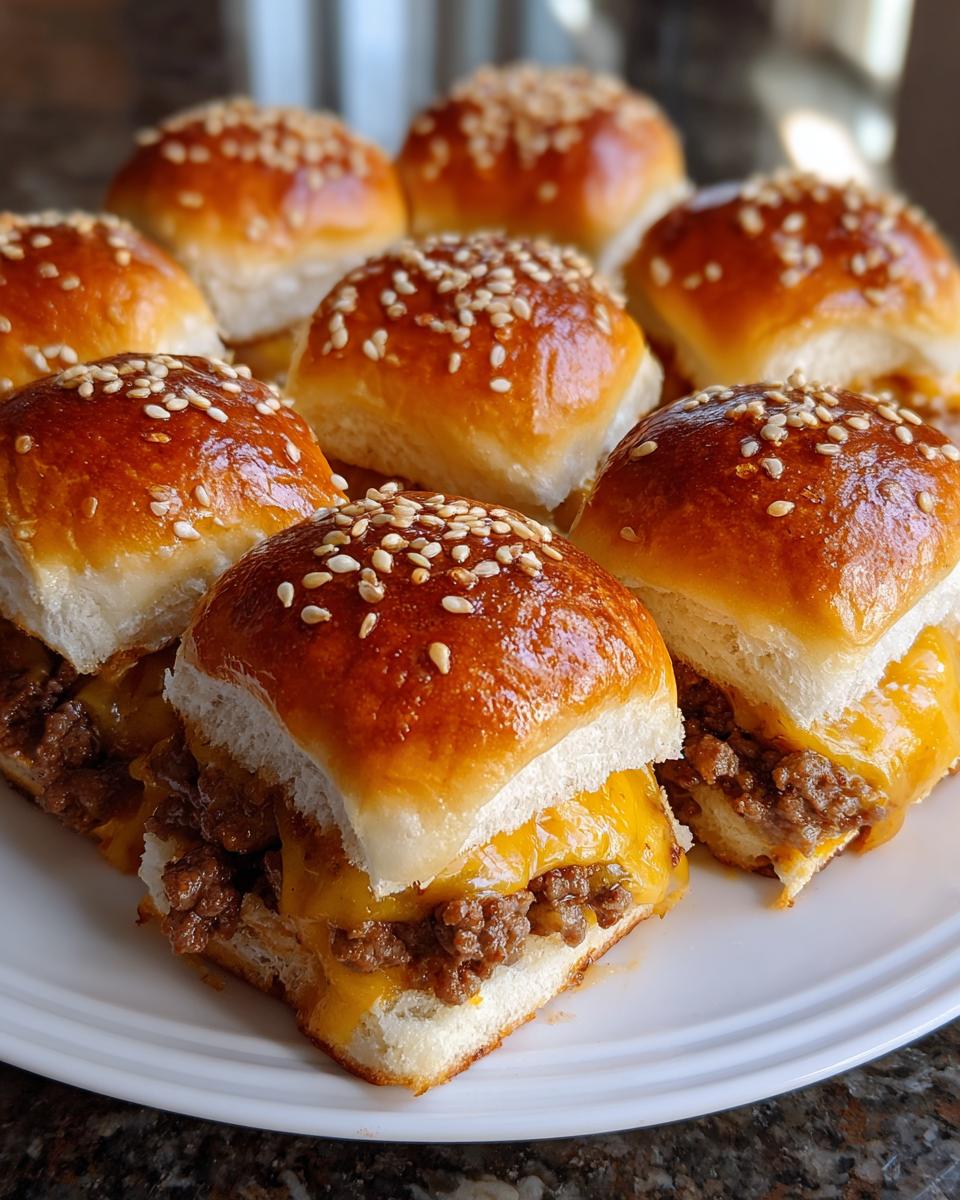 Hawaiian Roll Cheeseburger Sliders - detail 2