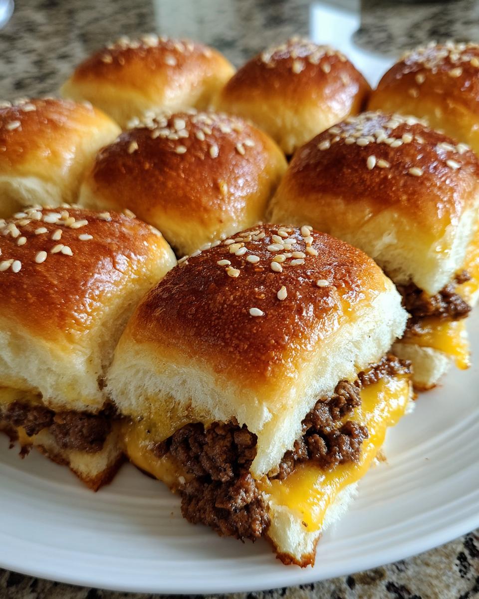 Hawaiian Roll Cheeseburger Sliders - detail 3
