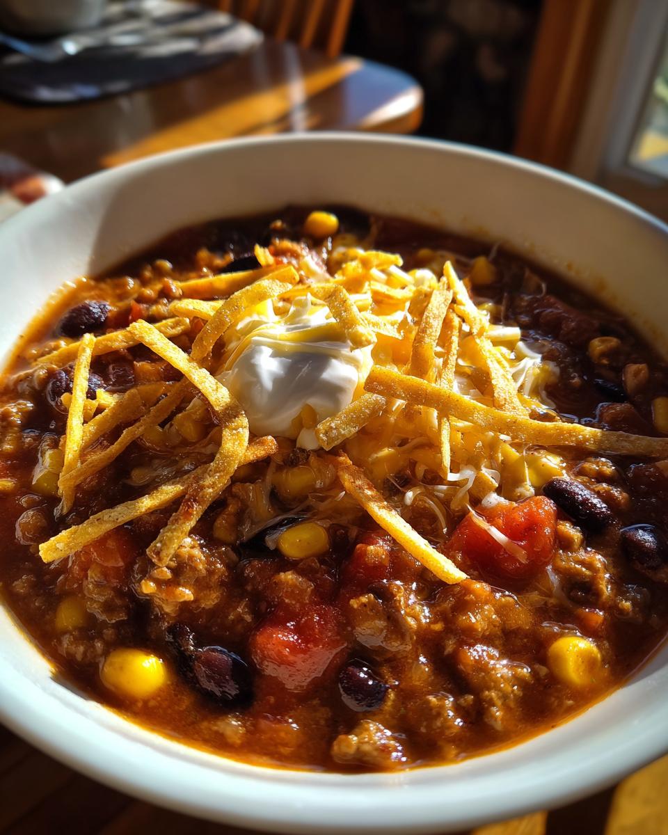 Hearty Slow Cooker Taco Soup for Fall Dinner Ideas - detail 1