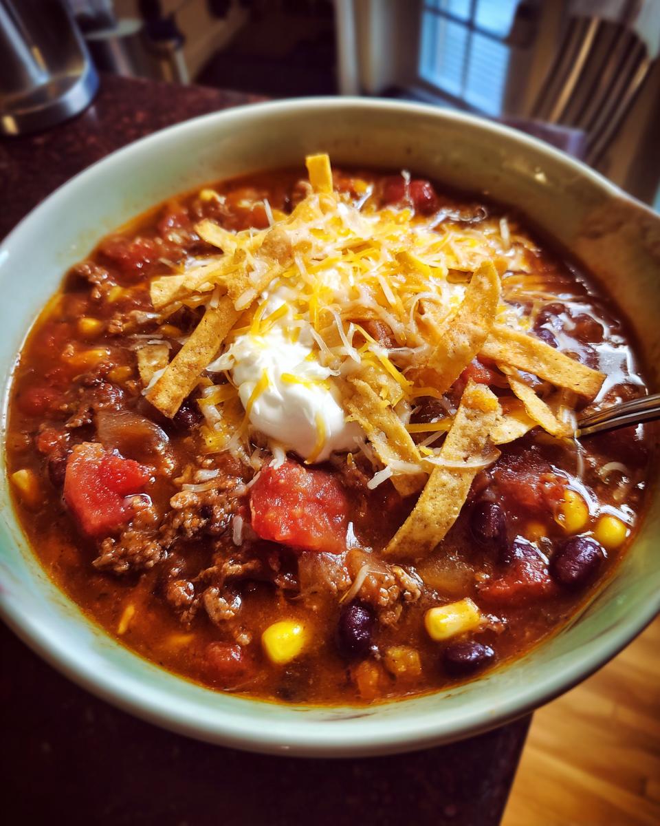 Hearty Slow Cooker Taco Soup for Fall Dinner Ideas - detail 2