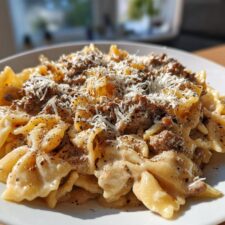 Irresistible High Protein Creamy Beef Pasta with 30g Protein
