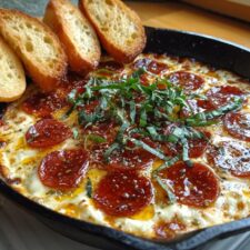 Irresistible Hot Honey & Basil Pepperoni Pizza Dip in 15 Minutes