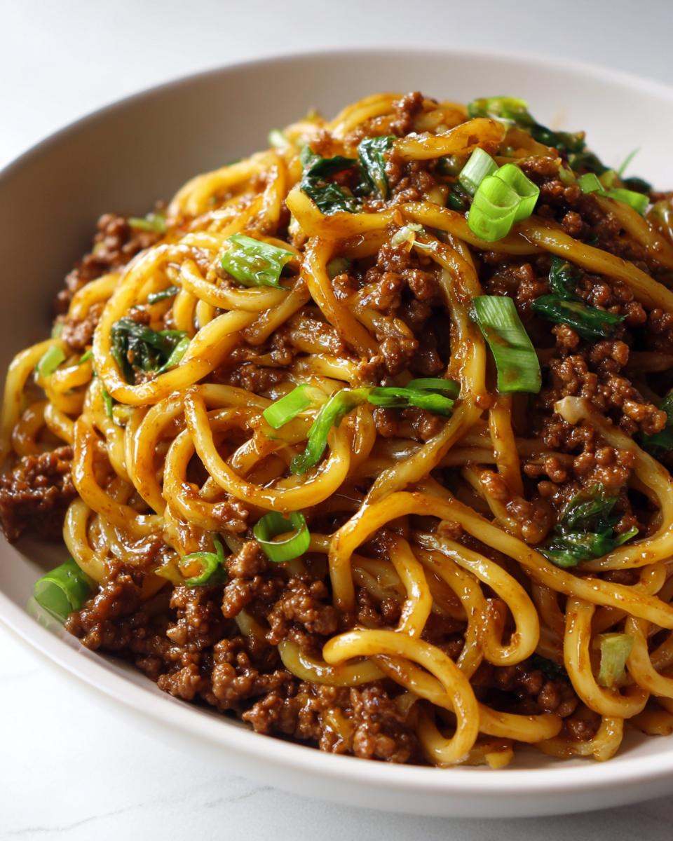 Mongolian Ground Beef Noodles - detail 3