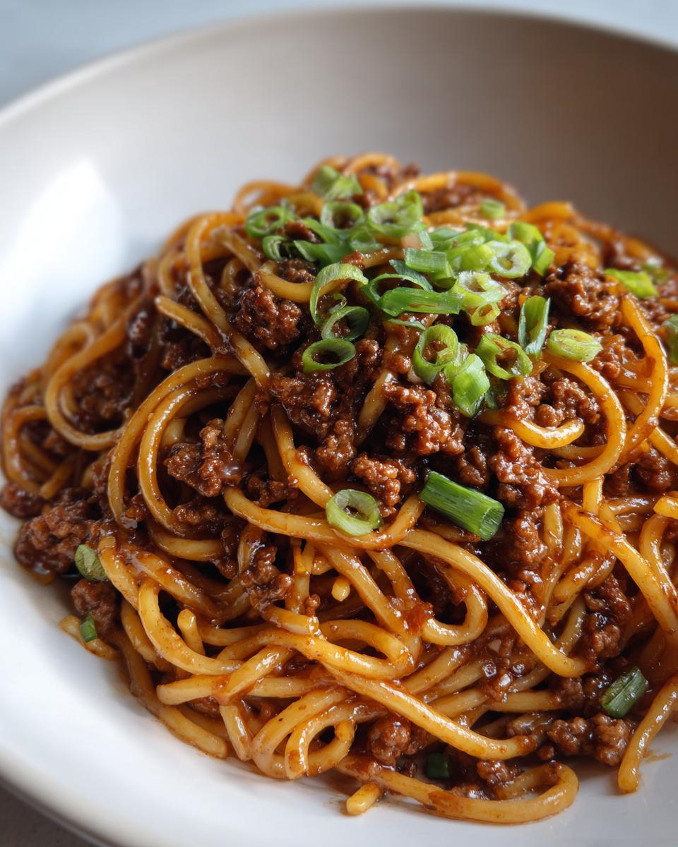 Mongolian Ground Beef Noodles - detail 4