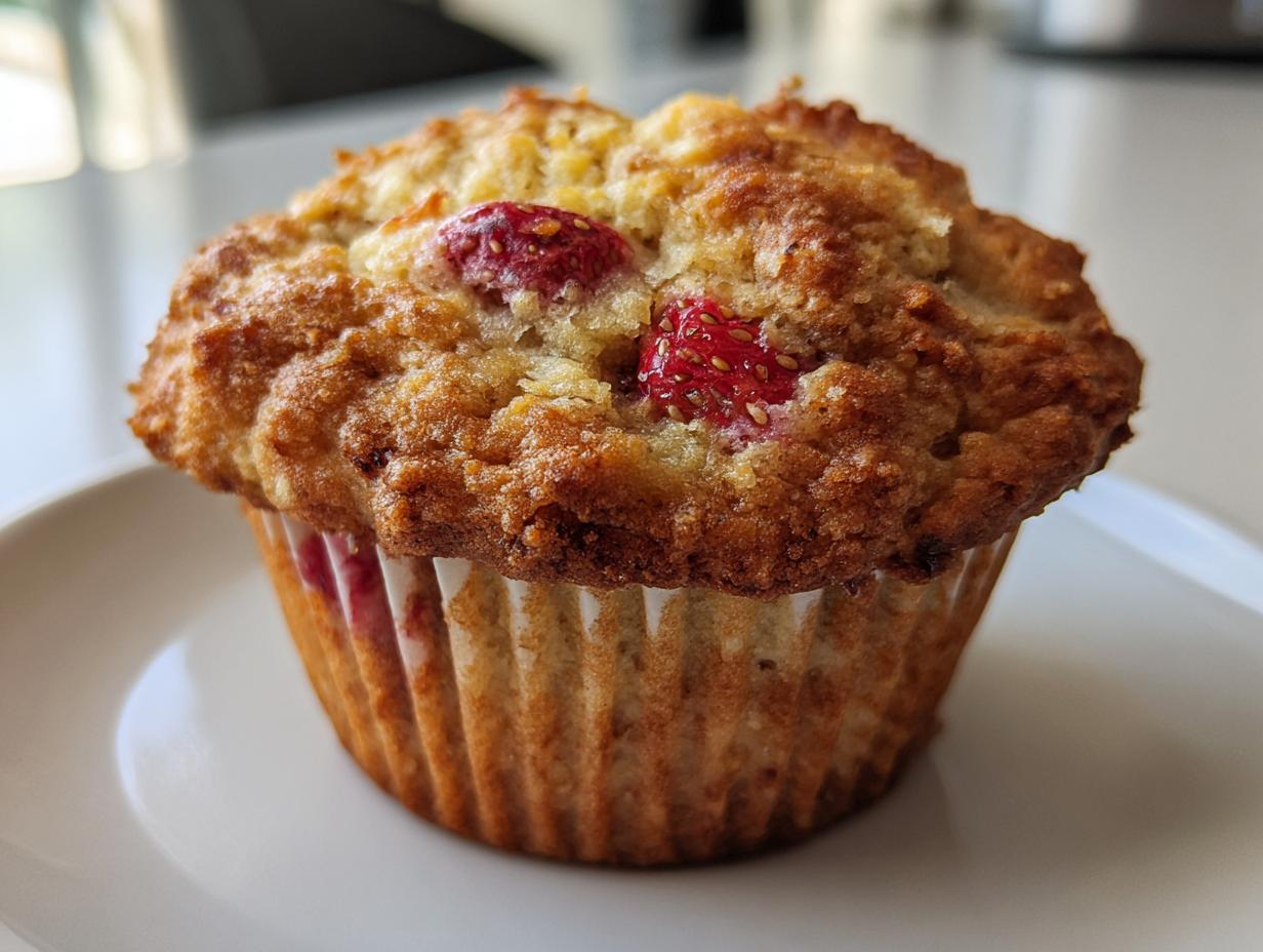 No Sugar Strawberry Banana Muffins