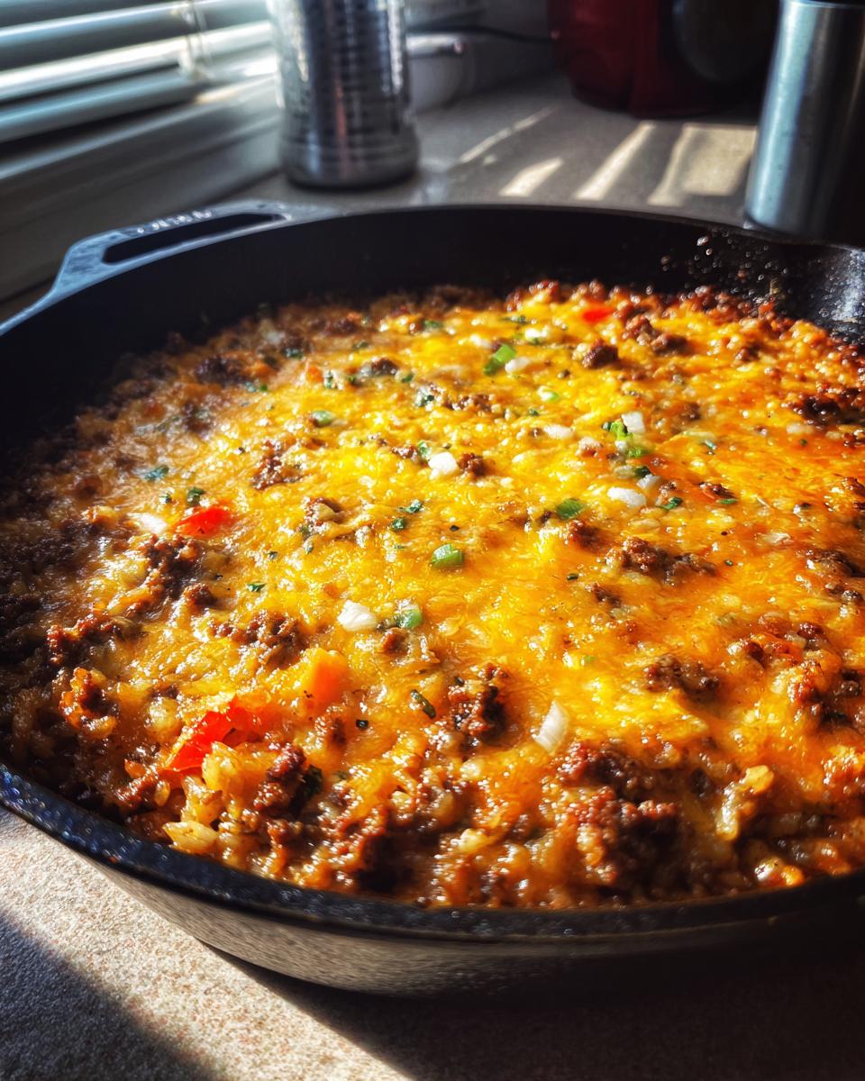 One-Pan Cheesy Ground Beef Rice Casserole - detail 1
