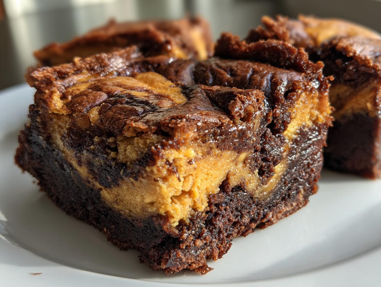 Pumpkin Cheesecake Brownies