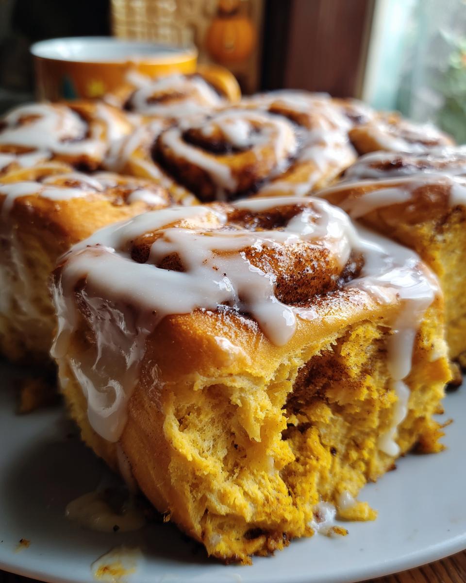 Pumpkin Cinnamon Rolls - detail 1