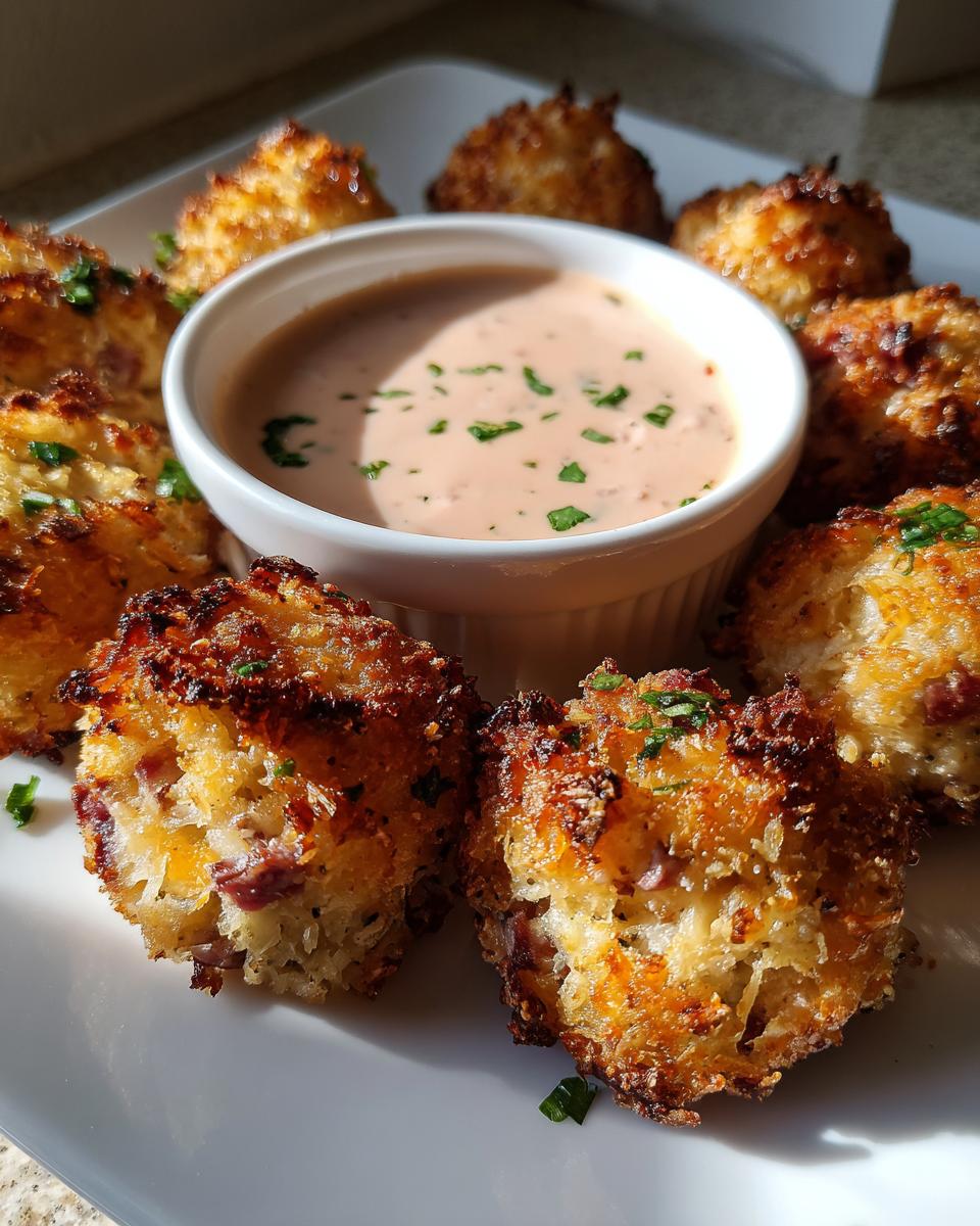 Reuben Balls with Spicy Thousand Island Dipping Sauce - detail 1