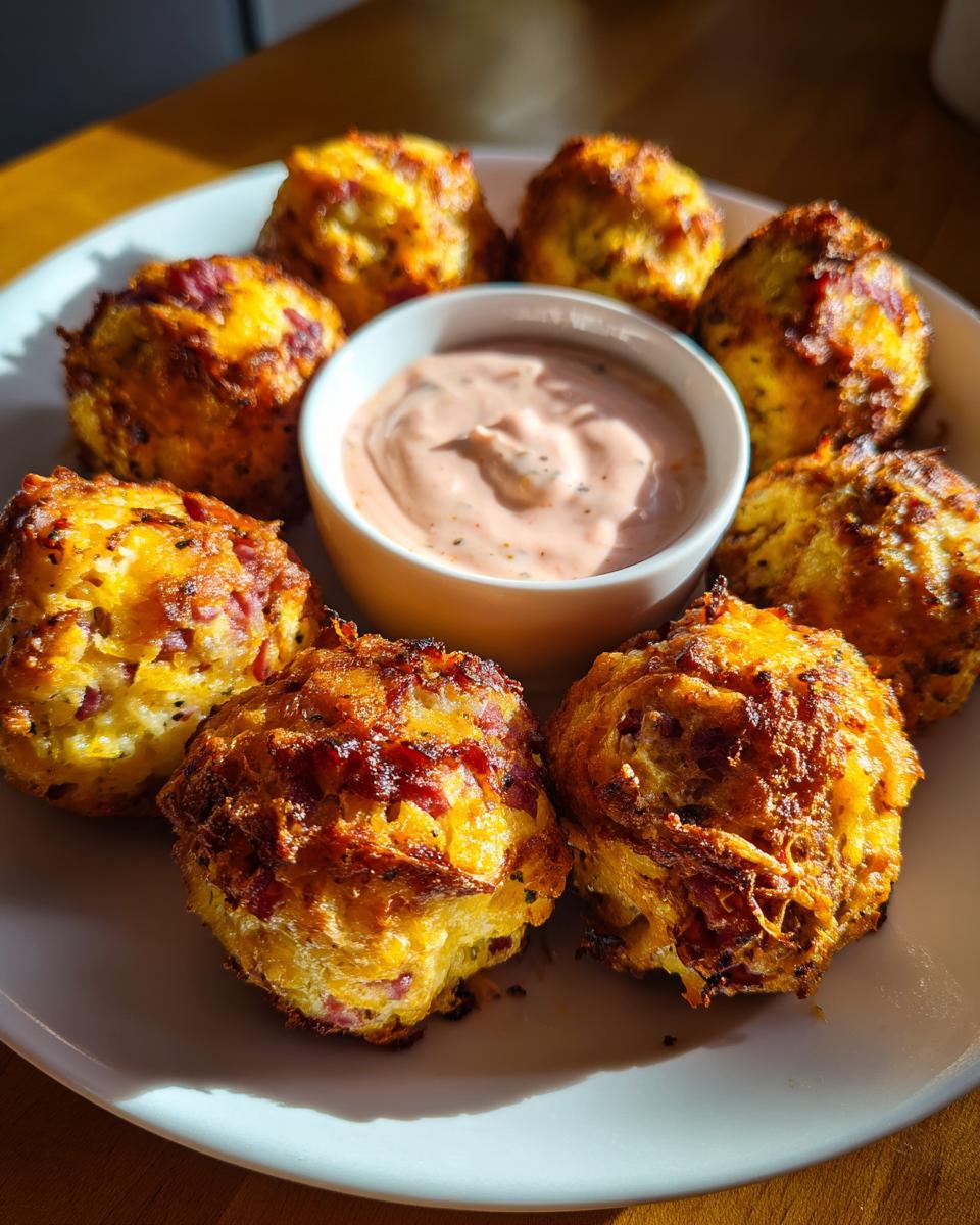 Reuben Balls with Spicy Thousand Island Dipping Sauce - detail 3
