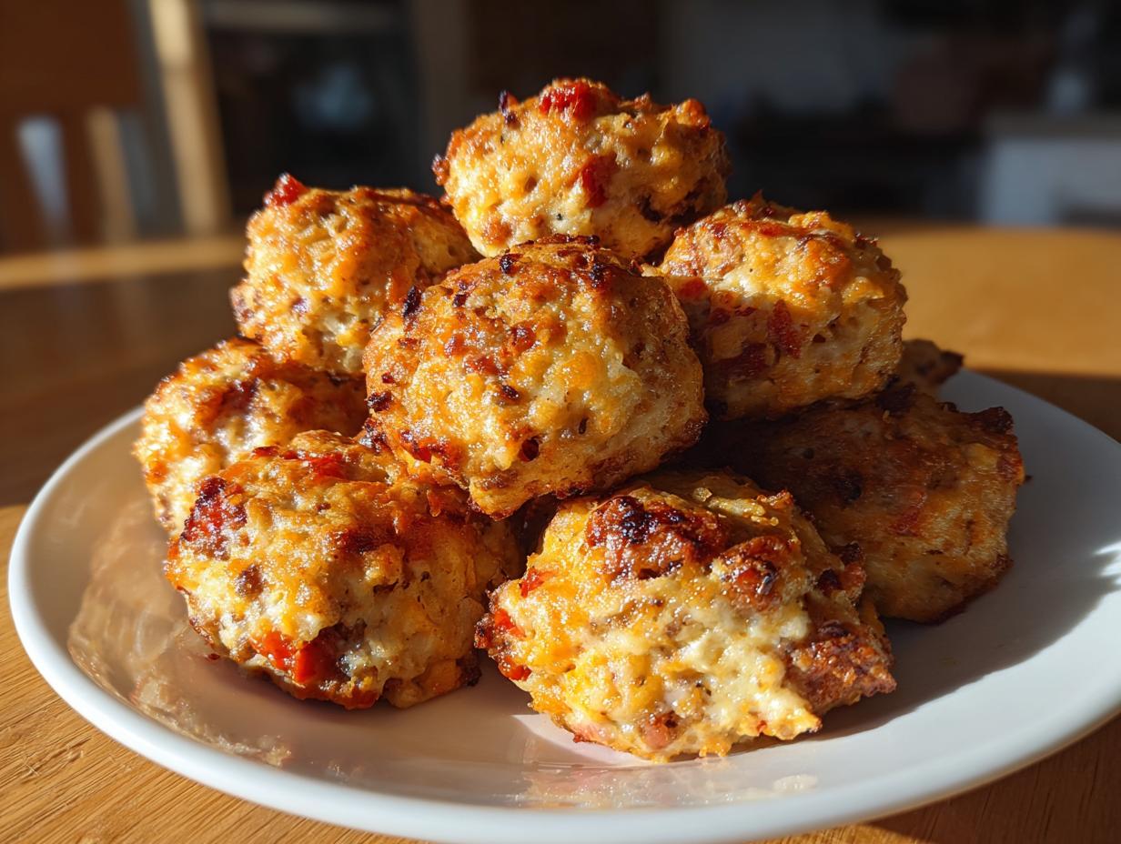 Rotel Cream Cheese Sausage Balls