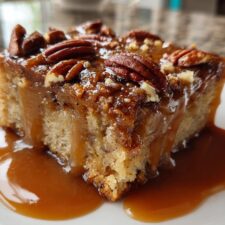 Moist Salted Caramel Apple Sheet Cake in 35 Minutes