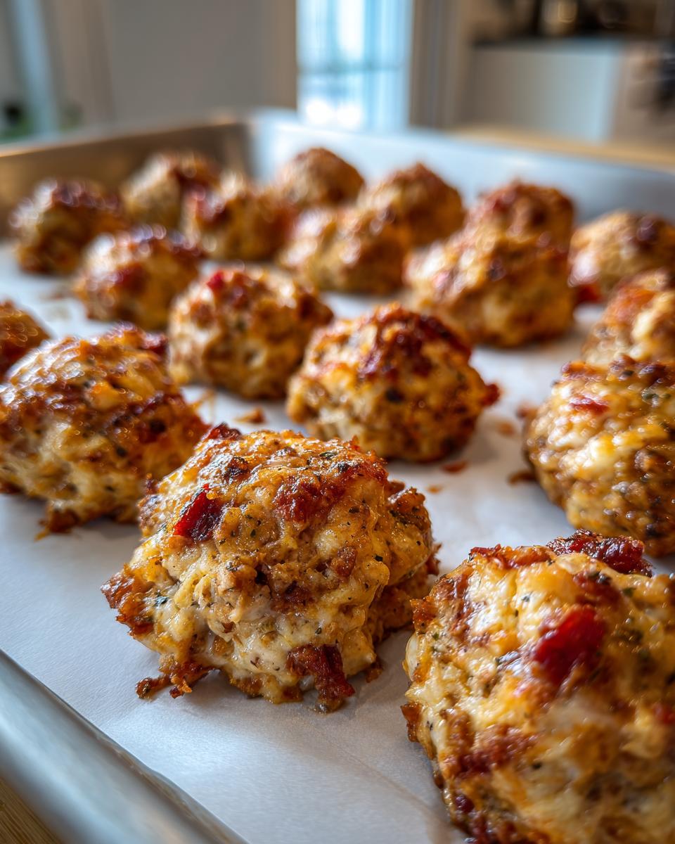 Spicy Rotel Cream Cheese Sausage Balls - detail 1