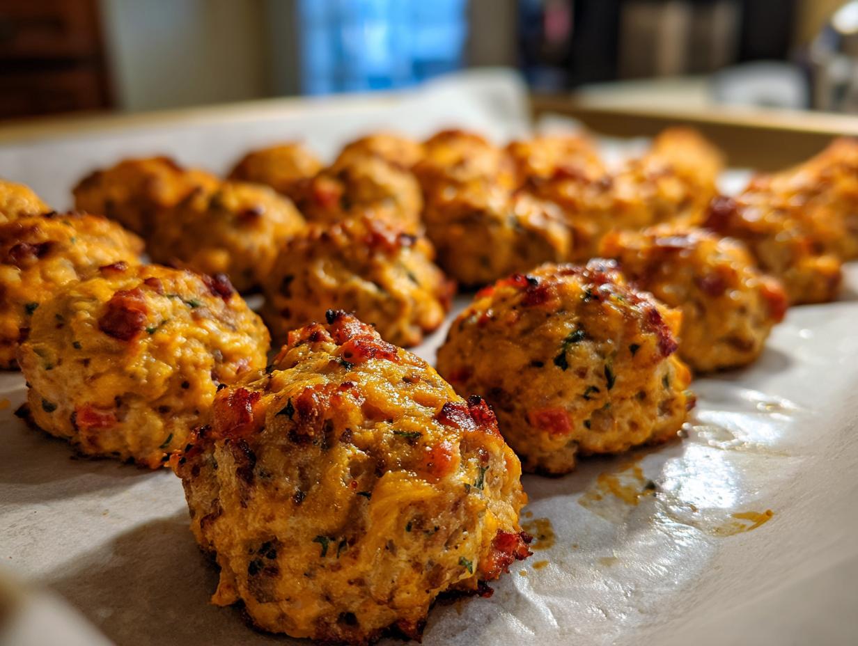 Spicy Rotel Cream Cheese Sausage Balls
