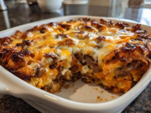 1-Pan Sweet Potato Ground Beef Casserole - Easy Comfort Food