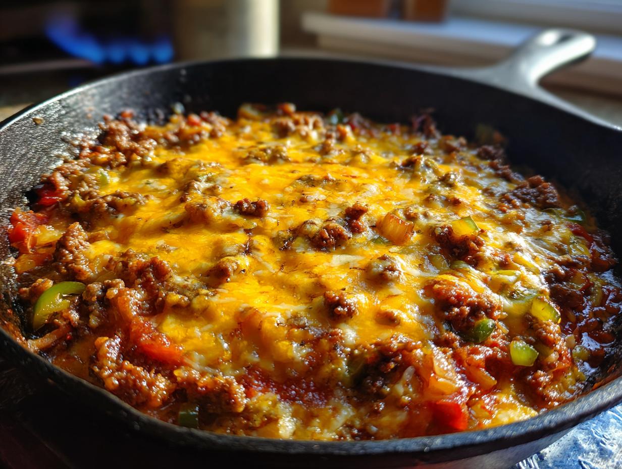 Ultimate Cheesy Ground Beef Melt